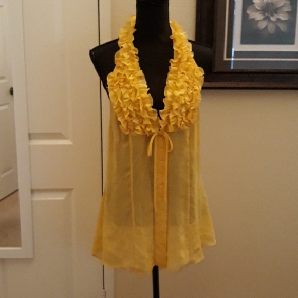 Sheer Ruffled Summer Top - Picture 4 of 7